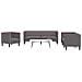Set Divani Chesterfield 3pz Grigio In Similpelle - Foto miniatura 1