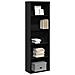 Libreria Nera 60x30x189 Cm In Legno Multistrato - Foto miniatura 1