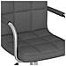 Sedia Da Pranzo Girevole Grigio Scuro In Tessuto - Foto miniatura 6
