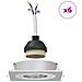 Faretti Incassati 6 pz Quadrati GU10 Argento 91x91 mm - Foto miniatura 4