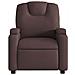 Poltrona Massaggio Reclinabile Elettrica Marrone Scuro Tessuto - Foto miniatura 9