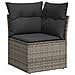 Set Divani da Giardino 7 pz con Cuscini Grigio in Polyrattan - Foto miniatura 5