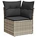 Set Divano da Giardino 8pz con Cuscini Grigio Chiaro Polyrattan - Foto miniatura 4