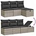 Set Divano da Giardino 8pz con Cuscini Grigio Chiaro Polyrattan - Foto miniatura 7