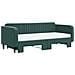 Divano Letto Estraibile Materassi Verde Scuro 90x200 Velluto - Foto miniatura 3