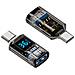 Adattatore Usb Femmina A Type-c Maschio Con Display Digitale - Nero Trasparente (confezione Da 2) - Foto miniatura 1