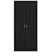Highboard Rovere Nero 80x39x178 cm Legno Ingegnerizzato - Foto miniatura 6