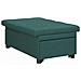 Divano letto Verde scuro 194 x 67 x 37 cm Tessuto - Foto miniatura 4