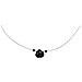 Collana Girocollo In Argento E Cristallo, Cuore Nero, Argento 925, 40 Cm - Foto miniatura 2