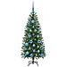 Albero di Natale artificiale con 150 LED Verde 120 cm PE e PVC - Foto miniatura 4