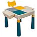 Tavolo multifunzionale 2-in-1 per impilare blocchi per bambini + sedia quadrata - Foto miniatura 4