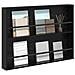 Scaffale per riviste Rovere Nero 100 x 12 x 70 cm - Foto miniatura 3