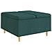 Pouf contenitore Verde Scuro 80 x 80 x 45 cm Tessuto - Foto miniatura 1
