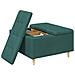 Pouf contenitore Verde Scuro 80 x 80 x 45 cm Tessuto - Foto miniatura 3