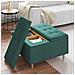 Pouf contenitore Verde Scuro 80 x 80 x 45 cm Tessuto - Foto miniatura 4
