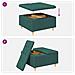 Pouf contenitore Verde Scuro 80 x 80 x 45 cm Tessuto - Foto miniatura 9