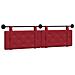 Testata appesa Rosso Vino 170 x 55 x 5 cm Pelle Sintetica - Foto miniatura 1