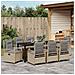 Set da Pranzo per Giardino 9 pcs Beige e Grigio Chiaro - Foto miniatura 4