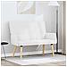 Sofa a Due Posti Bianco 115 x 61 x 87 cm Tessuto - Foto miniatura 2