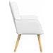 Sofa a Due Posti Bianco 115 x 61 x 87 cm Tessuto - Foto miniatura 5