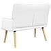 Sofa a Due Posti Bianco 115 x 61 x 87 cm Tessuto - Foto miniatura 6