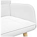 Sofa a Due Posti Bianco 115 x 61 x 87 cm Tessuto - Foto miniatura 7