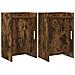 Comodini 2 pcs Rovere Fumo 40 x 30 x 60 cm Legno ingegnerizzato - Foto miniatura 1