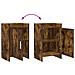 Comodini 2 pcs Rovere Fumo 40 x 30 x 60 cm Legno ingegnerizzato - Foto miniatura 7
