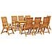 Set da Pranzo per Giardino 9 pcs Marrone - Foto miniatura 3
