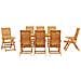 Set da Pranzo per Giardino 9 pcs Marrone - Foto miniatura 4