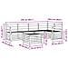 Set di divani da esterno 6 pcs Bianco 59 x 59 x 37 cm - Foto miniatura 9