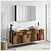 Set di Armadi da Bagno 4 pcs Legno antico 103,5 x 15,5 x 70 cm - Foto miniatura 4