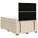 Letto Box Spring LED con Materasso Crema 120 x 190 cm Tessuto - Foto miniatura 9