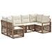Set Divano da Giardino 6 pz 6-Numero di posti Beige polyrattan - Foto miniatura 1