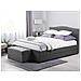 Letto Contenitore In Tessuto Grigio E Led Bianco 160x200cm Montpellier - Foto miniatura 8