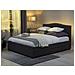Letto Contenitore In Tessuto Grigio E Led Bianco 160x200cm Montpellier - Foto miniatura 9