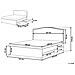 Letto Contenitore In Tessuto Grigio E Led Bianco 160x200cm Montpellier - Foto miniatura 7