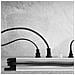 61903, Multipresa Alu-line 10 Posti Polivalenti (schuko+10/16a) E 1 Interruttore Luminoso, 2m, Con Corpo In Alluminio - Foto miniatura 3