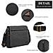 Messenger Bags Retro Canvas Borsa Crossbody Scuola Singolo Shoulder Bag Per 13 Computer Portatile Pocket Multipla (nero)  - Foto miniatura 2