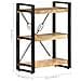Libreria A 3 Ripiani 60x30x80 Cm In Legno Massello Di Mango - Foto miniatura 5