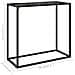 Tavolo Consolle Nero 80x35x75 Cm In Vetro Temperato - Foto miniatura 6