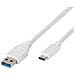 USB type-C, 1m 1m USB C USB A Bianco cavo USB - Foto miniatura 1