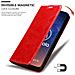 Custodia Compatibile Con Motorola One Vision In Rosso Mela - Coperchio Protettiva Con Chiusura Magnetica, Funzione Stand E Tasca Per Le Carte - Foto miniatura 6