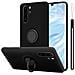 Custodia Compatibile Con Huawei P30 Pro In Liquid Nero - Coperchio Protettivo In Silicone Tpu Flessibile Con Anello - Foto miniatura 1