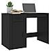 Scrivania Nero 100x49x75 Cm In Legno Multistrato - Foto miniatura 4