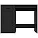 Scrivania Nero 100x49x75 Cm In Legno Multistrato - Foto miniatura 7