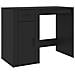 Scrivania Nero 100x49x75 Cm In Legno Multistrato - Foto miniatura 1