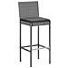 Set Bar Da Giardino 5 Pz Con Cuscini In Polyrattan Grigio - Foto miniatura 5