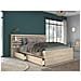 Letto 140 X 190/200 Cm Con Vani Portaoggetti Naturale - Tenalia Ii - Foto miniatura 1