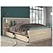Letto 140 X 190/200 Cm Con Vani Portaoggetti Naturale - Tenalia Ii - Foto miniatura 2